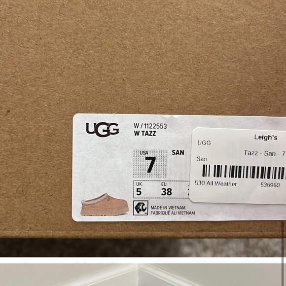BRAND NEW UGG Tazz platform slippers in color sand - Picture 8 of 9